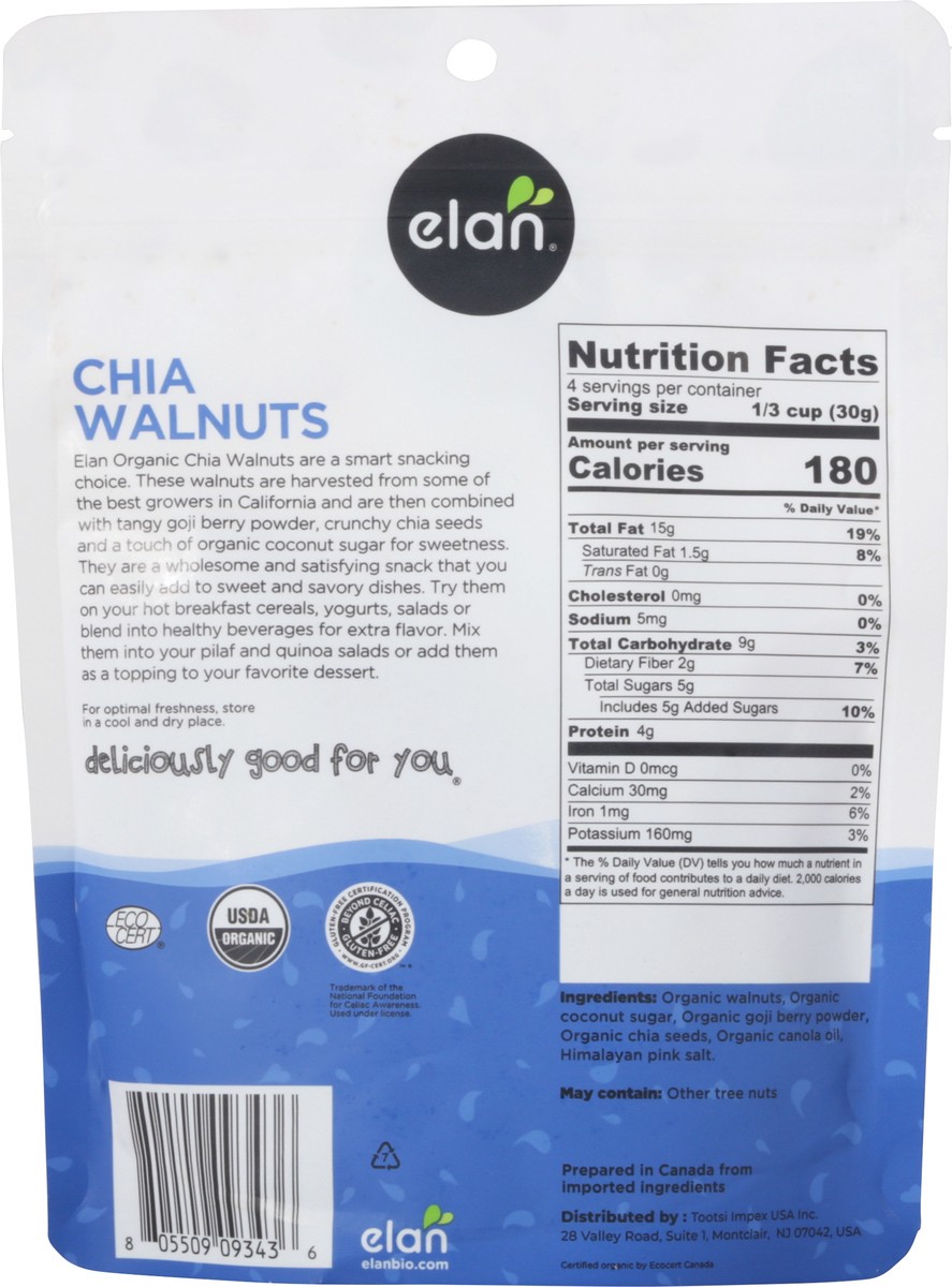 slide 13 of 14, Elan Organic Chia Walnut 4.5 oz, 4.5 oz