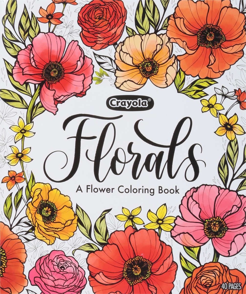 slide 4 of 9, Crayola Florals Coloring Book 1 ea, 1 ct