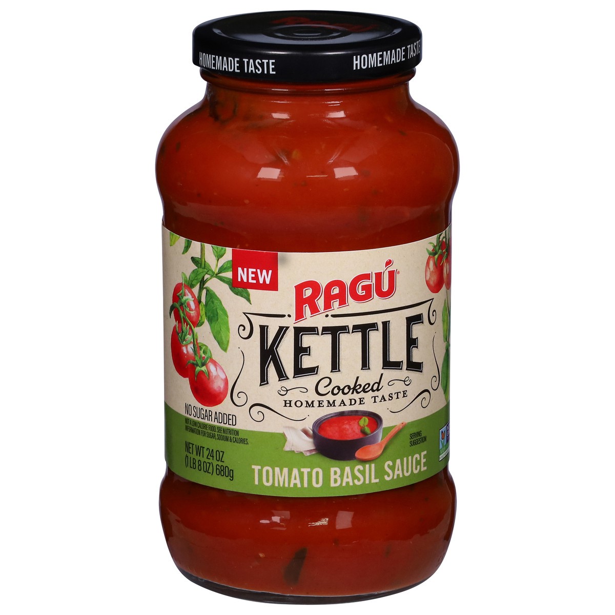 slide 7 of 9, Ragu Kettle Cooked Tomato Basil Sauce - 24 oz, 24 oz