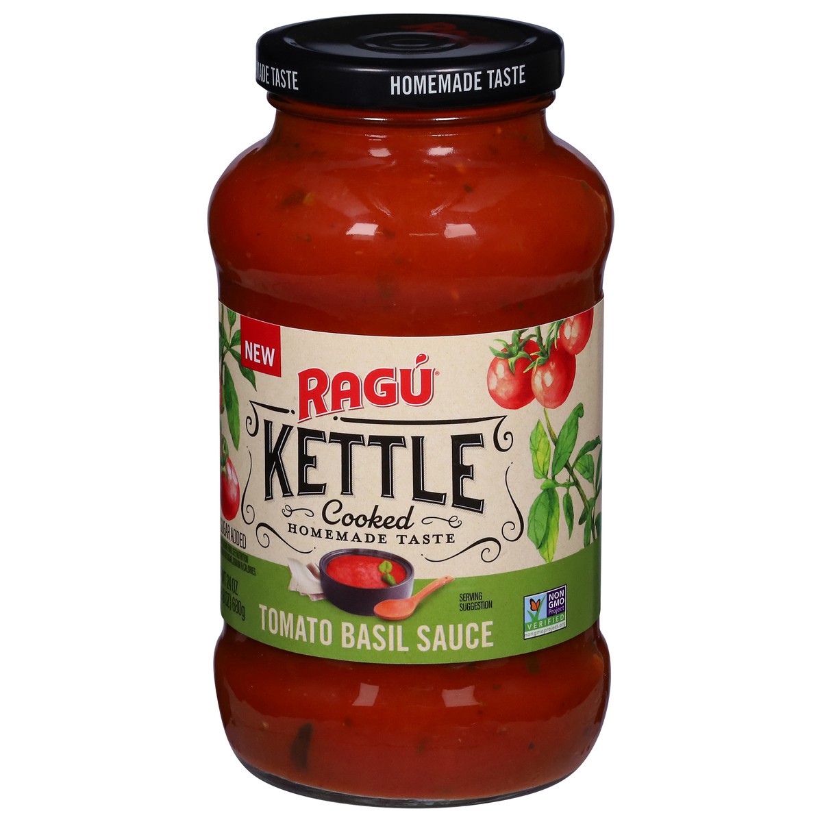 slide 8 of 9, Ragu Kettle Cooked Tomato Basil Sauce - 24 oz, 24 oz