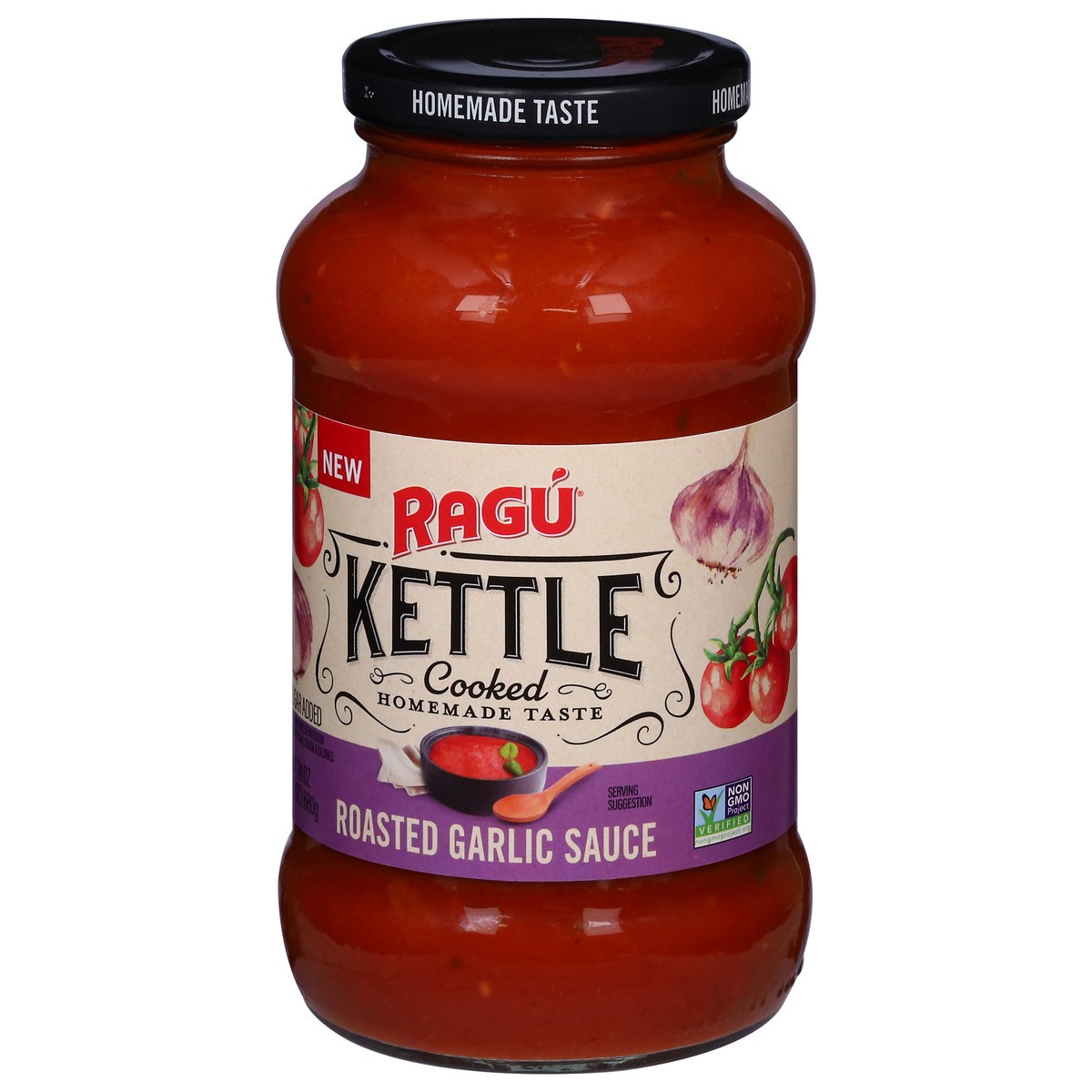 slide 5 of 9, Ragu Kettle Cooked Roasted Garlic Sauce 24 oz, 24 oz