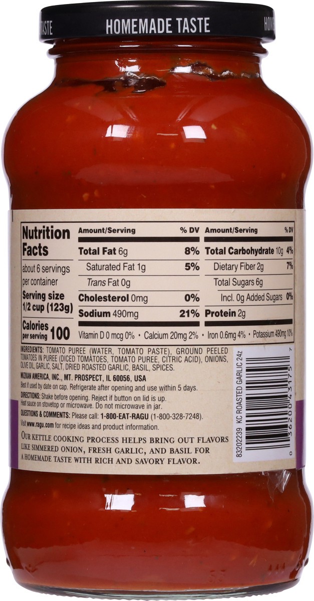 slide 7 of 9, Ragu Kettle Cooked Roasted Garlic Sauce 24 oz, 24 oz