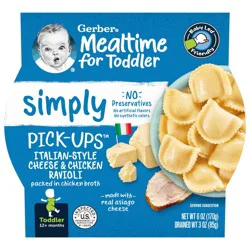 Gerber Toddler Food, Italian-Style Cheese & Chicken Ravioli Pick-Ups