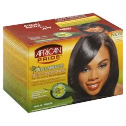 African Pride Olive Miracle Regular Aloe & Castor Oil Deep Conditioning Treatment 1 Each