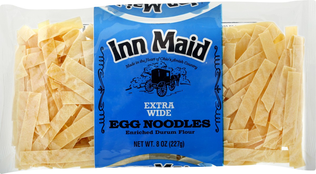 slide 4 of 13, Inn Maid Extra Wide Egg Noodles 8 oz. Bag, 8 oz