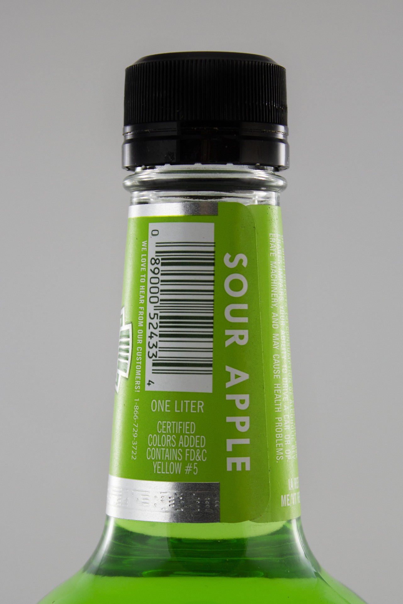 slide 2 of 2, Mr. Boston Sour Apple Schnapps Liqueur 1L Bottle – Green Apple Liqueur 15% ABV (30 Proof), 1 liter