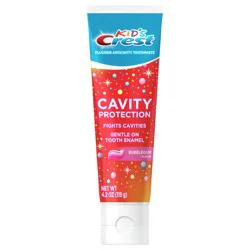 Kid's Crest Cavity Protection Bubblegum Flavor Toothpaste Gel Formula, 4.2 oz