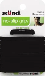 Scünci No-Slip Grip Headbands, Black, 10 ea