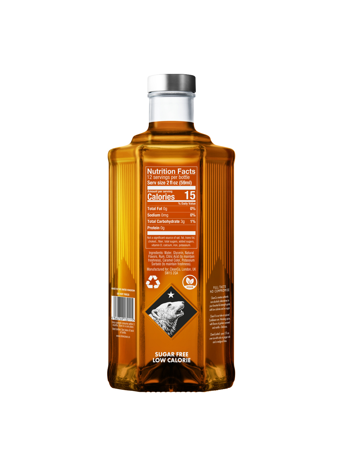 slide 2 of 2, Cleanco Clean Co. Spiced Rum Alternative, Clean R, 23.7 fl oz