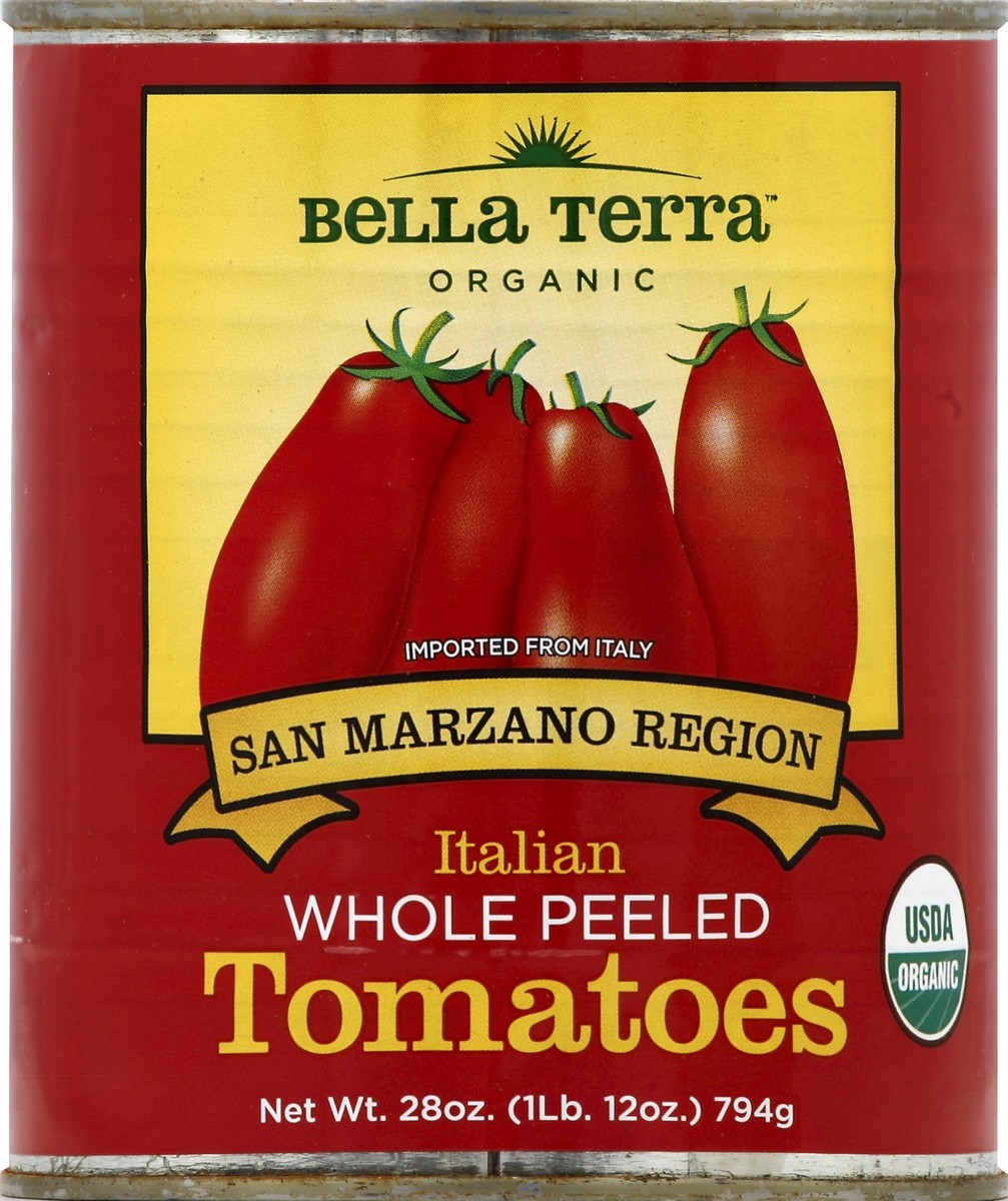 slide 2 of 2, Bella Terra Organic Whole Peeled Tomatoes, 28 oz