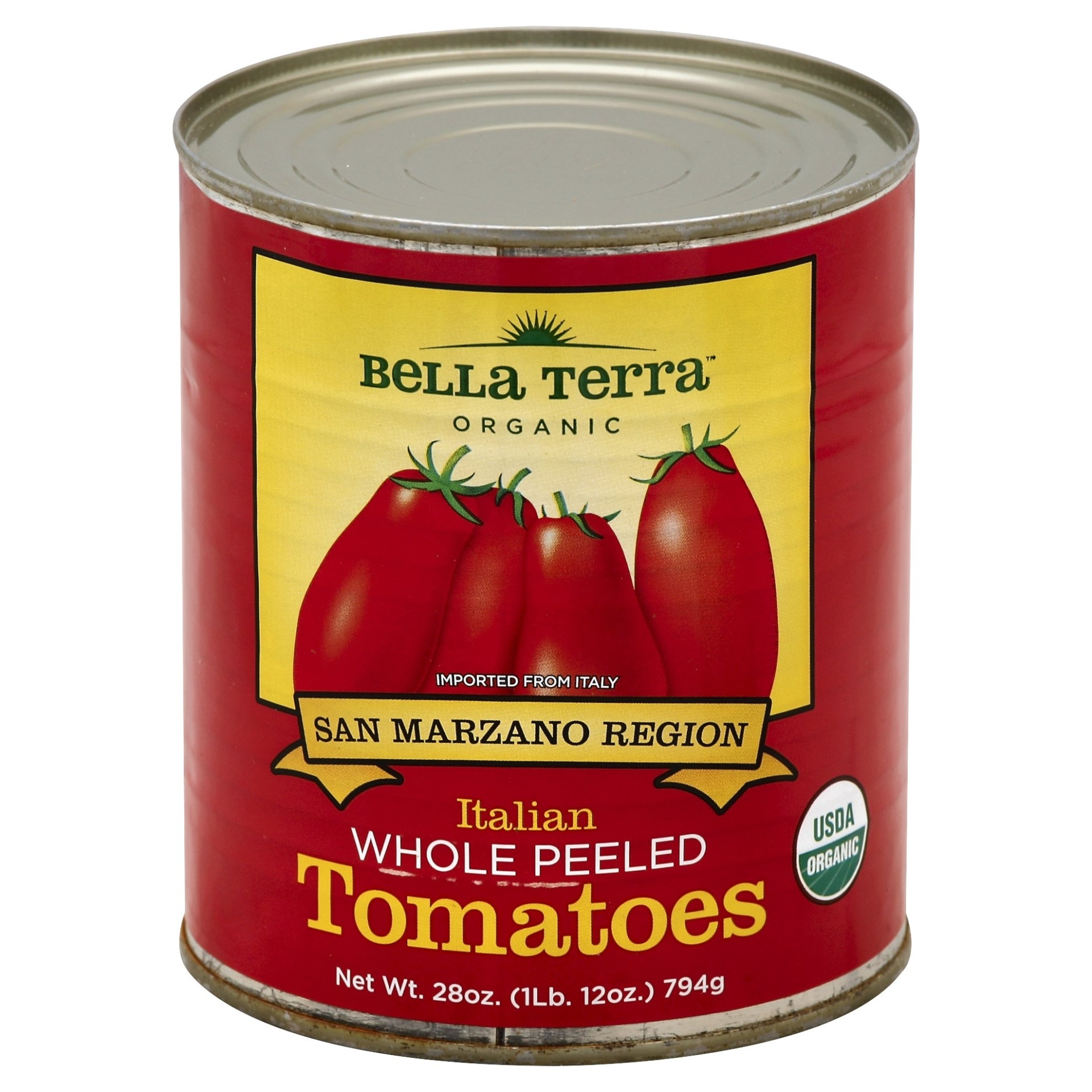 slide 1 of 2, Bella Terra Organic Whole Peeled Tomatoes, 28 oz