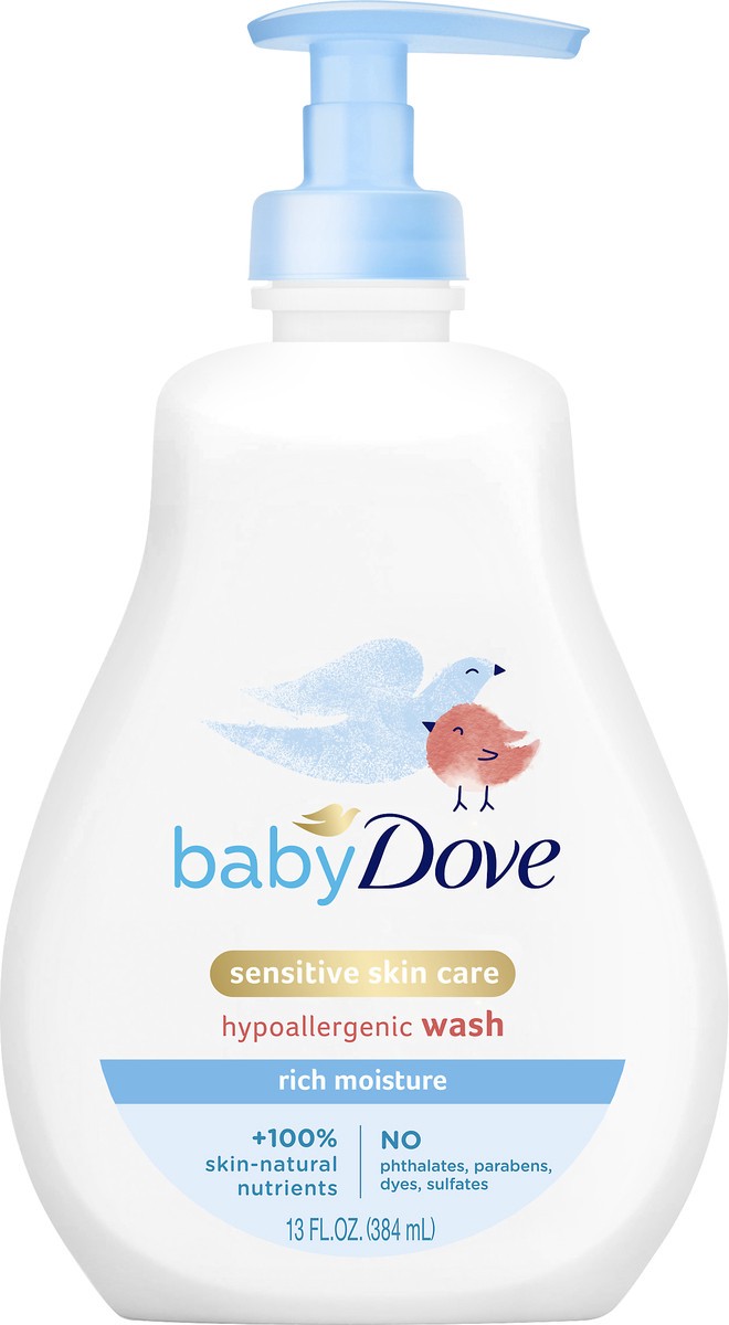 slide 5 of 6, Dove Baby Rich Moisture Hypoallergenic Wash 13 oz, 13 oz