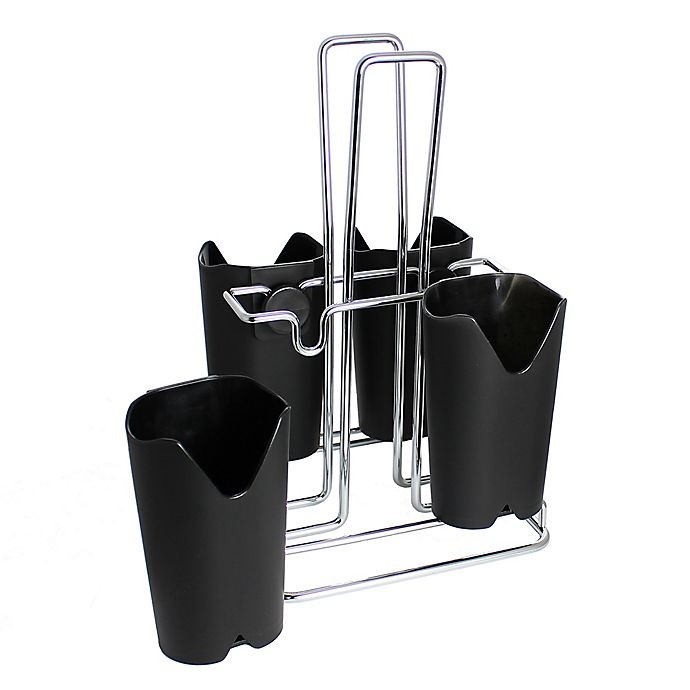 slide 1 of 2, Prodyne Bravada Flatware Caddy - Black/Chrome, 1 ct