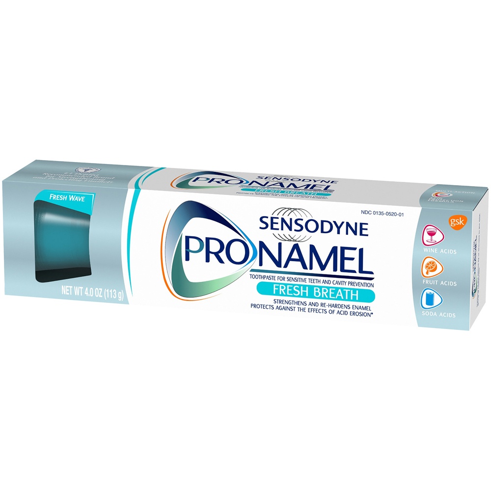 slide 2 of 2, Sensodyne ProNamel Fresh Breath Fluoride Toothpaste, 4 oz
