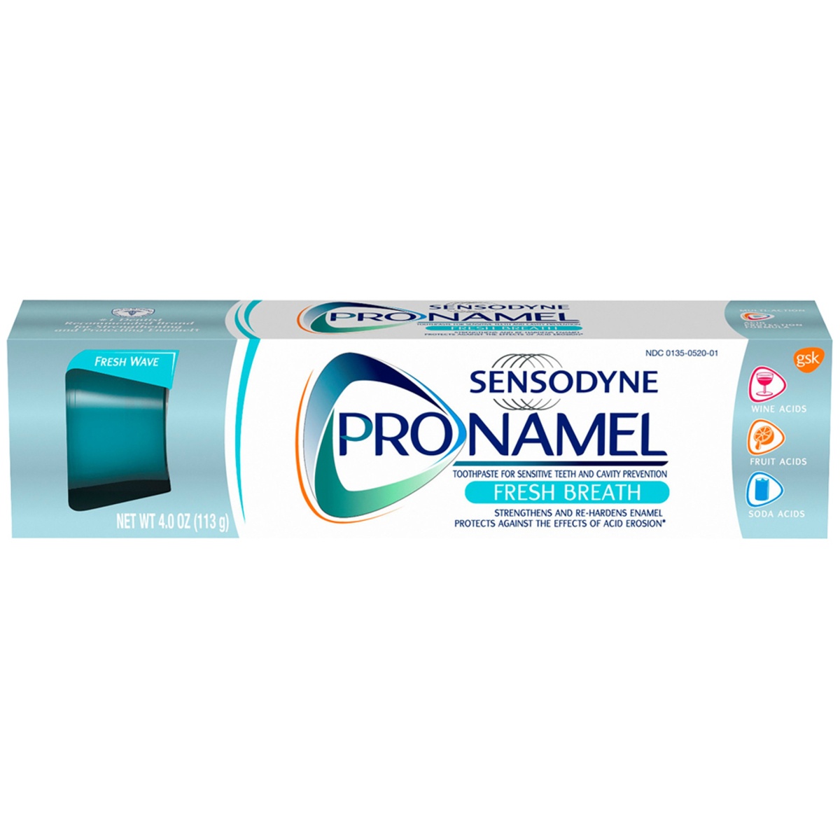slide 1 of 2, Sensodyne ProNamel Fresh Breath Fluoride Toothpaste, 4 oz