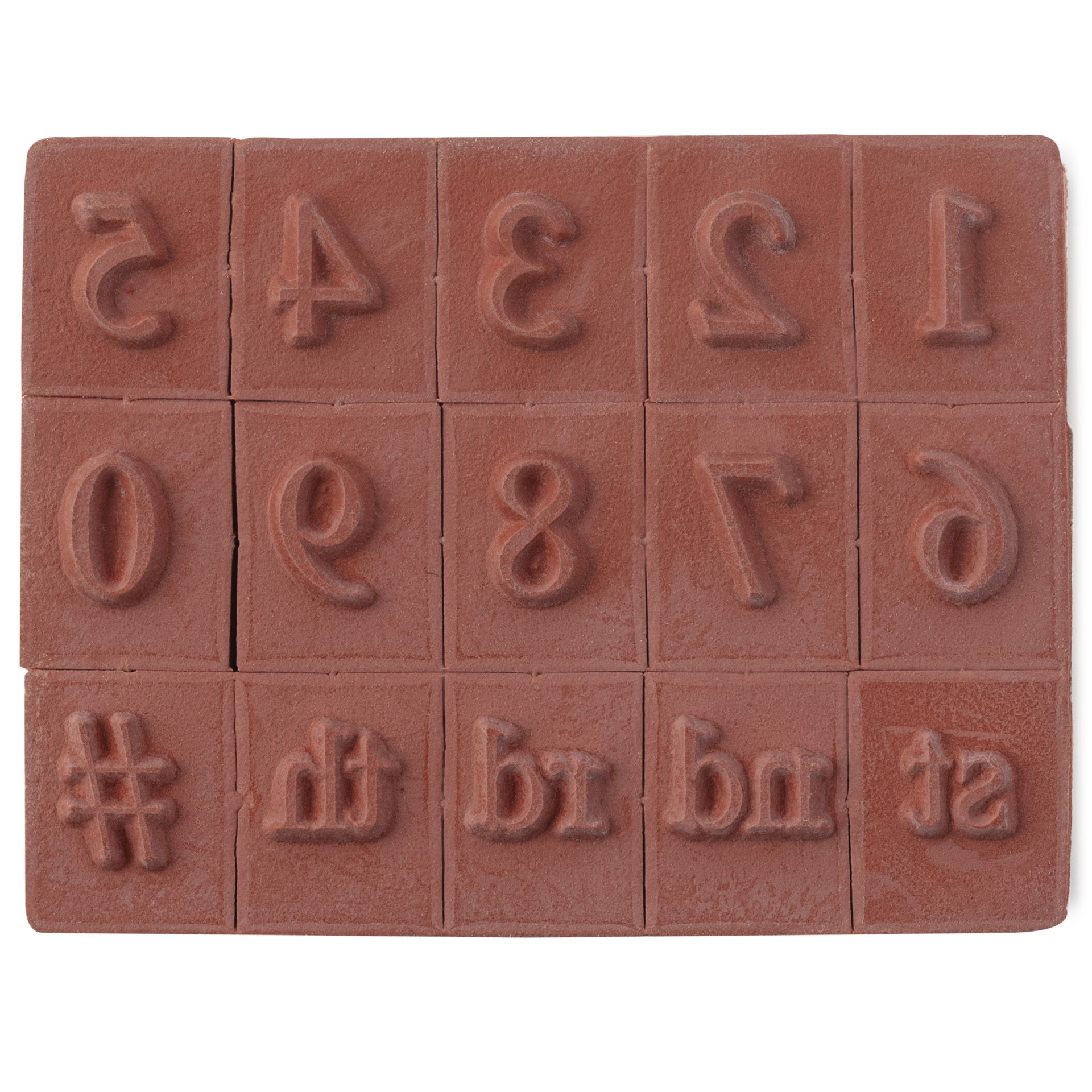 slide 3 of 4, Numbers Wood Stamp Set By Recollections, 0.625 in x 0.5 in x 1 in