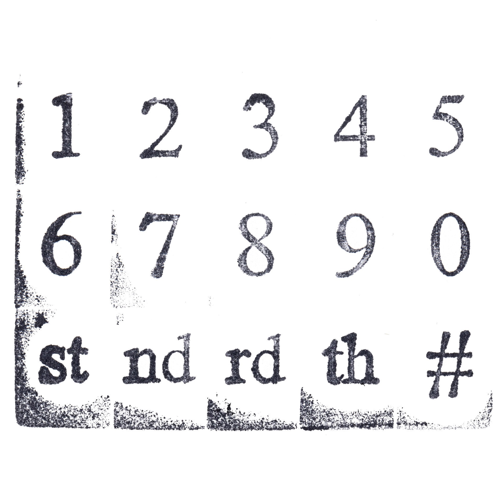 slide 2 of 4, Numbers Wood Stamp Set By Recollections, 0.625 in x 0.5 in x 1 in