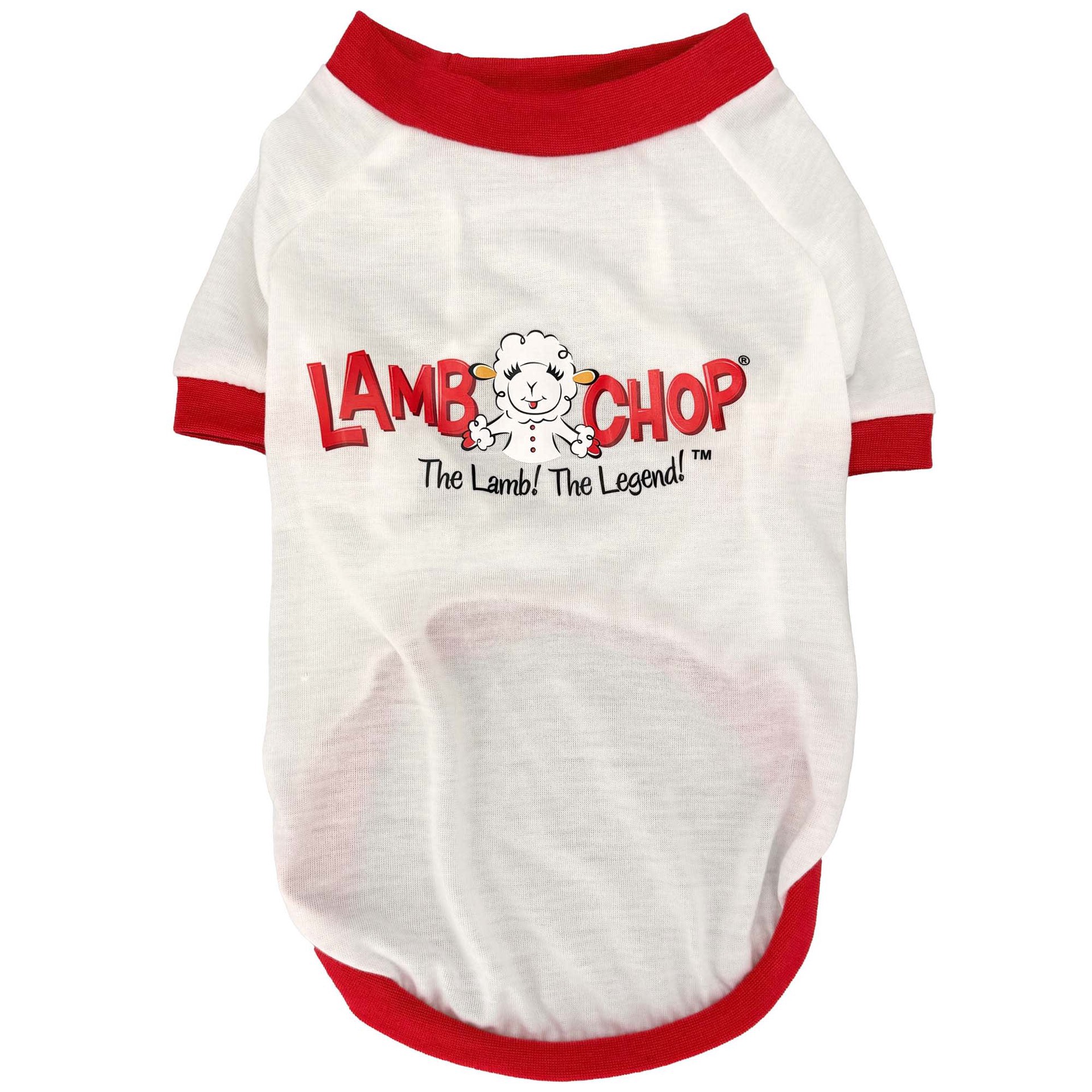 slide 1 of 1, Multipet International Multipet Internatonal Classic Lamb Chop Ringer Dog Tee, White, Medium, 1 ct