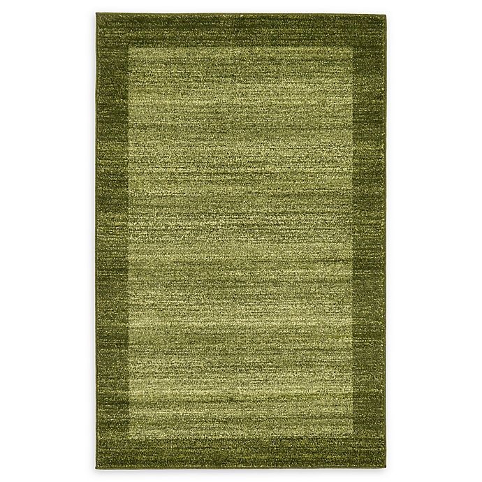 slide 1 of 6, Unique Loom Del Mar Power-Loomed Area Rug - Light Green, 3 ft x 5 ft