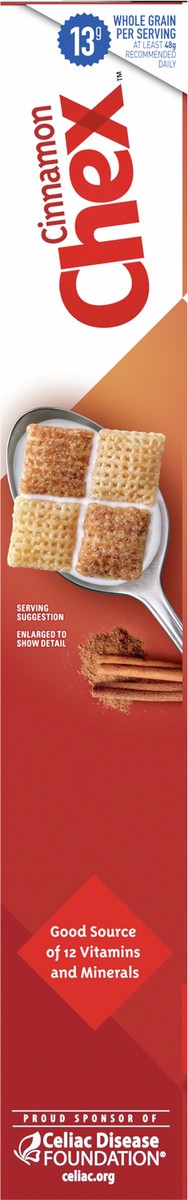 slide 3 of 9, Chex Cinnamon Chex Cereal, Gluten Free Breakfast Cereal, Made with Whole Grain, 12 OZ, 12 oz