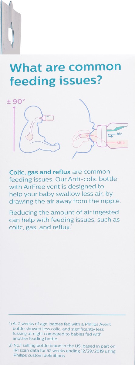 slide 10 of 12, Philips Avent 1m+ Anti-Colic Baby Bottle 2 ea, 2 ct
