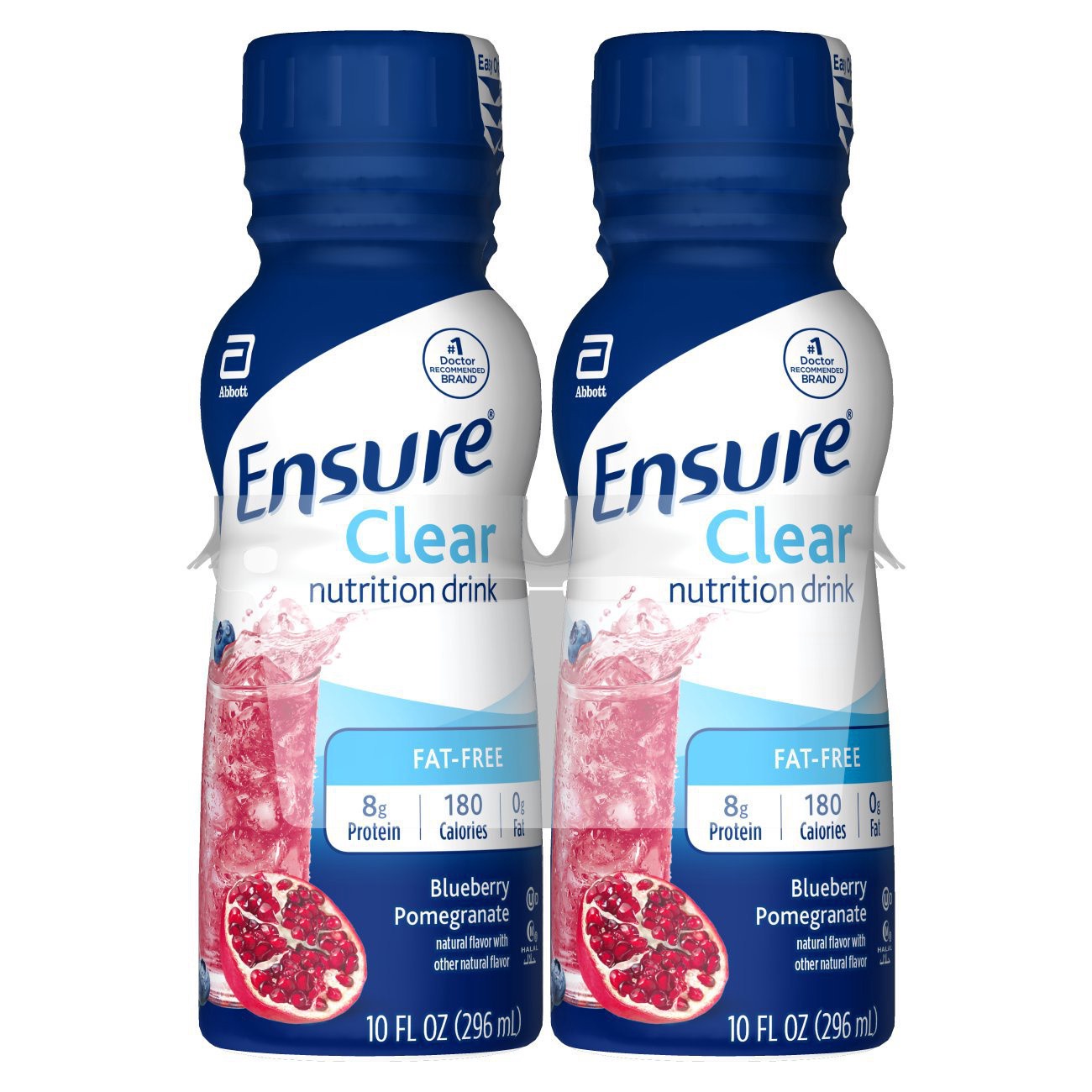 slide 9 of 10, Ensure Clear Nutrition Drink Blueberry Pomegranate Ready-to-Drink 4-10 fl oz Bottles, 4 ct; 10 fl oz