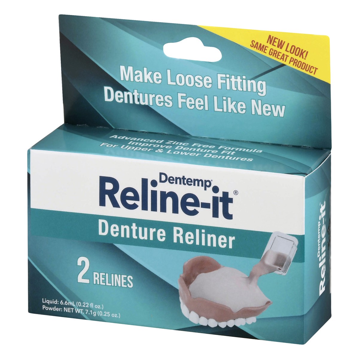 slide 3 of 11, Dentemp Reline-It Zinc-Free Formula Denture Reliner 1 Each, 2 ct