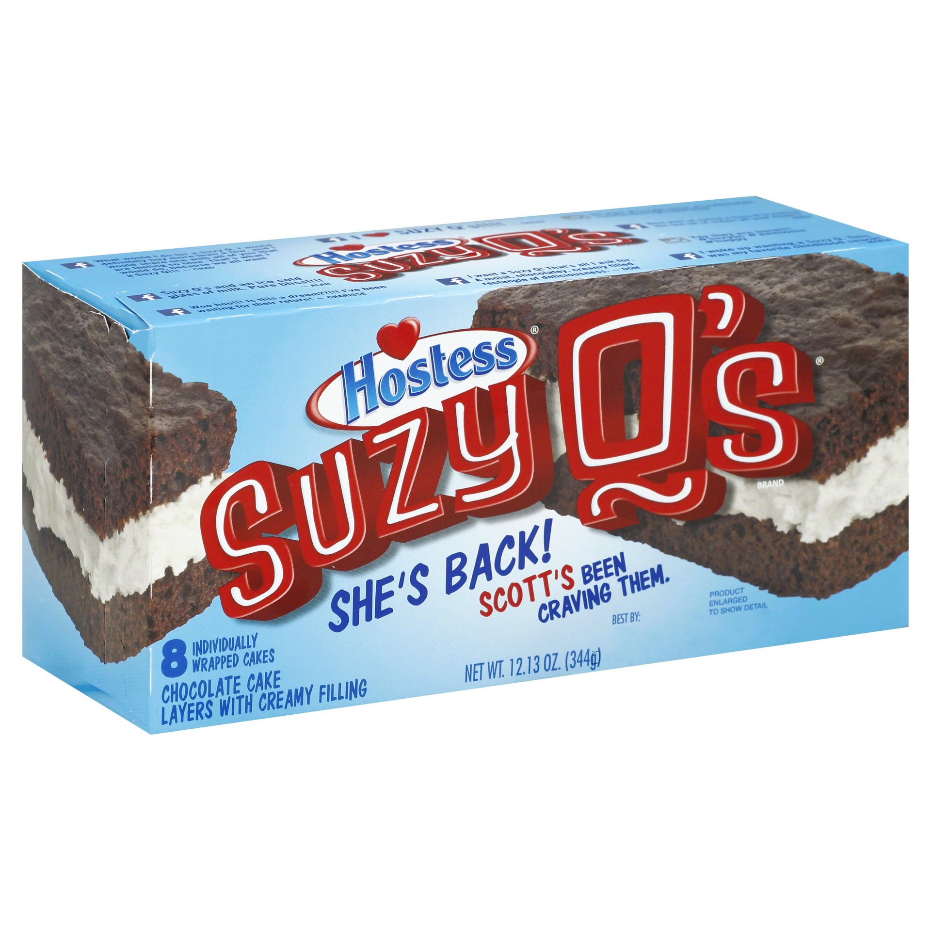 slide 1 of 4, Hostess Suzy Q's, 6 ct