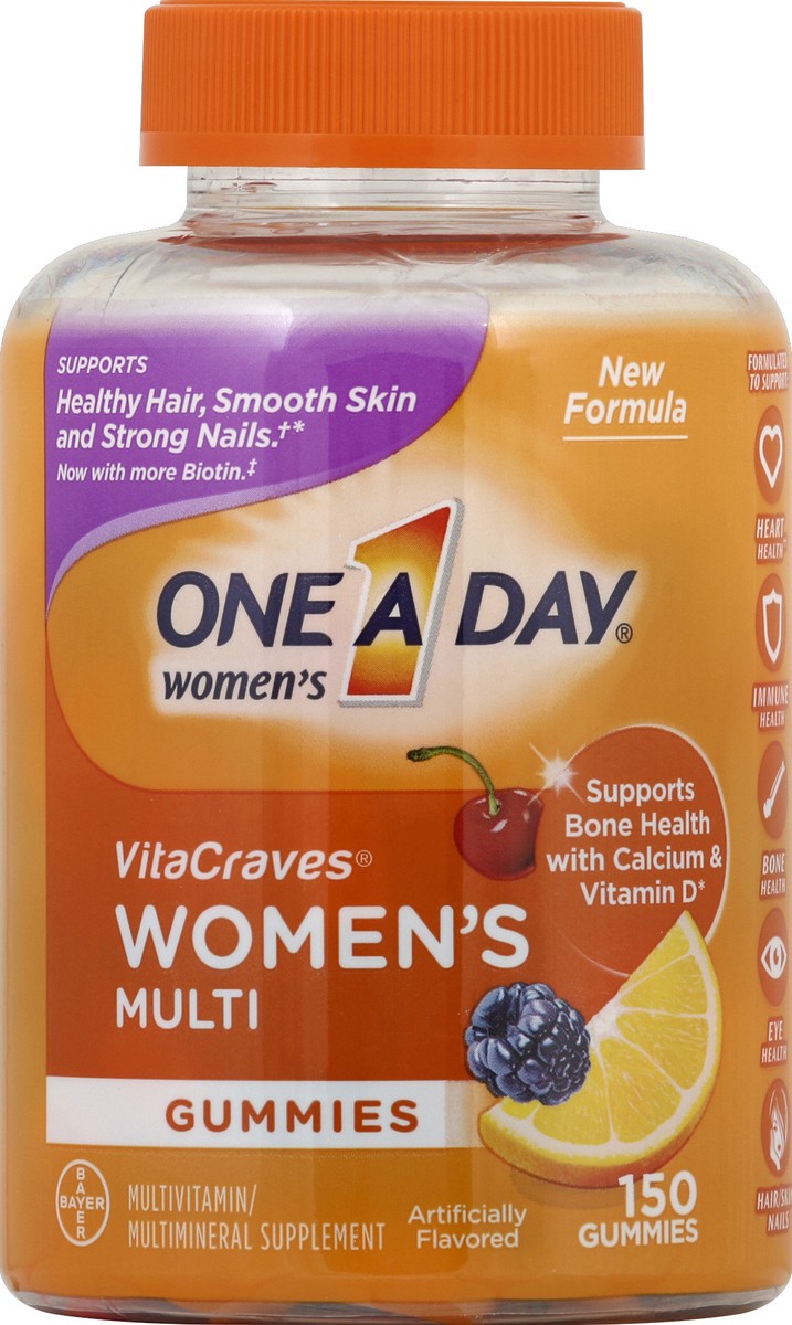 slide 5 of 6, One A Day Women's VitaCraves Multivitamin/Multimineral Dietary Supplement Gummies, 150 ct