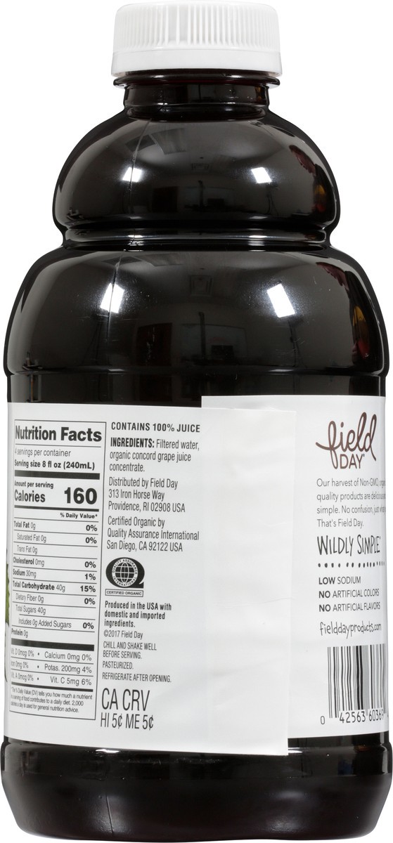 slide 11 of 14, Field Day Organic Concord Grape Juice - 32 fl oz, 32 fl oz