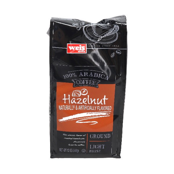 slide 1 of 6, Weis Quality 100% Arabica Hazelnut Creme Ground Coffee - 12 oz, 12 oz