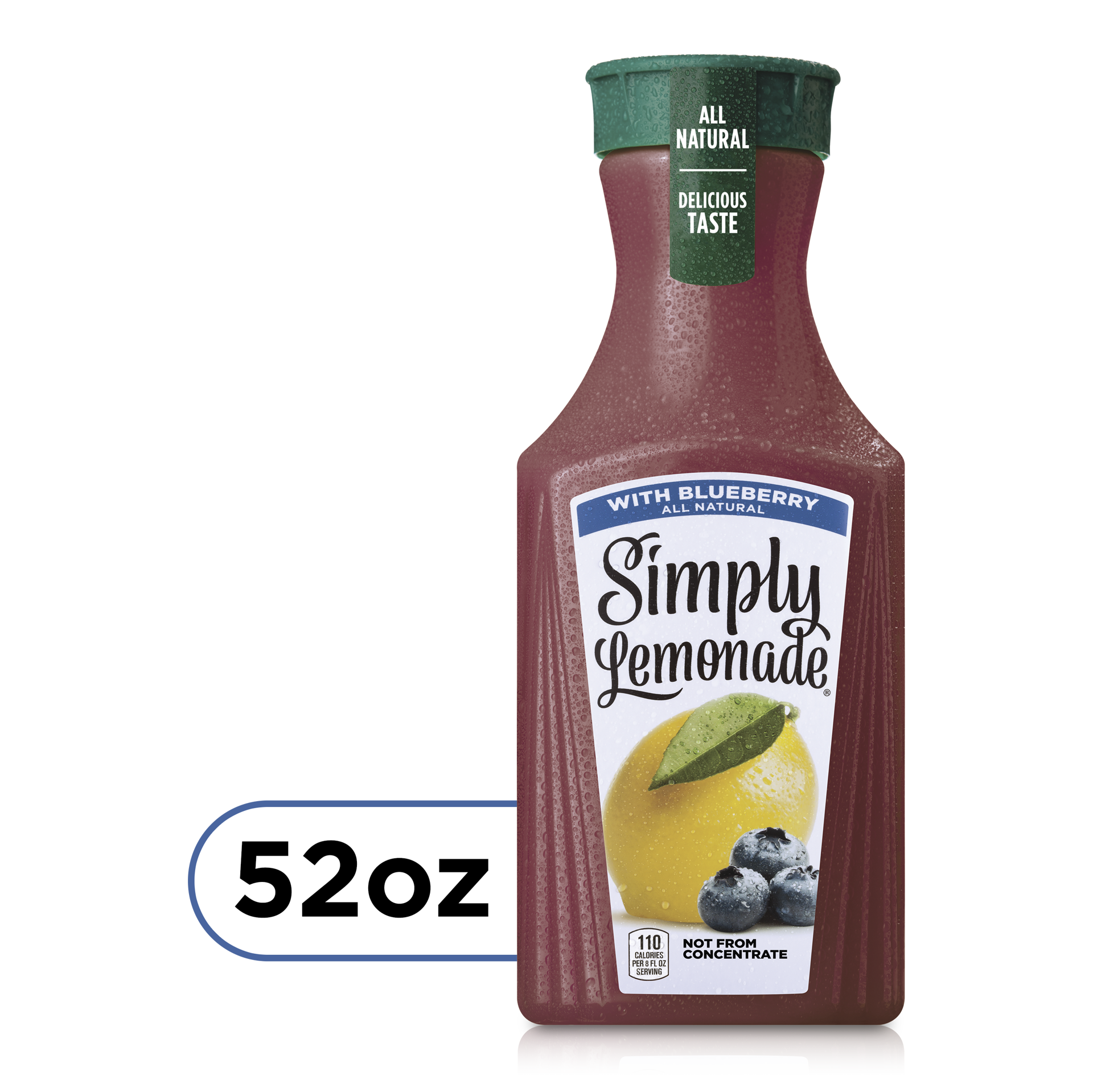 slide 1 of 2, Simply Lemonade w/ Blueberry Bottle, 52 fl oz, 59 oz