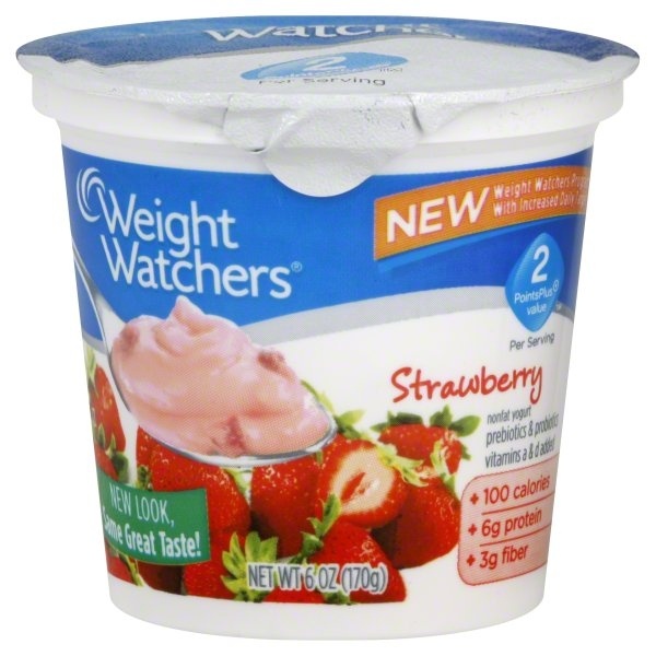 slide 1 of 1, Weight Watchers Yogurt, Nonfat, Strawberry, 6 oz