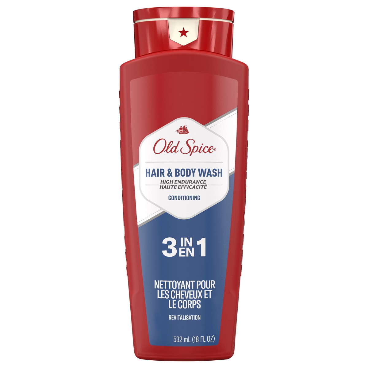 slide 1 of 3, Old Spice High Endurance Hair & Body Wash Conditioner for Men, 18 FL OZ, 18 fl oz