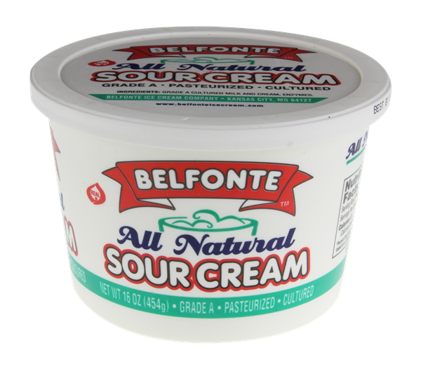 slide 1 of 1, Belfonte All Natural Sour Cream, 16 oz