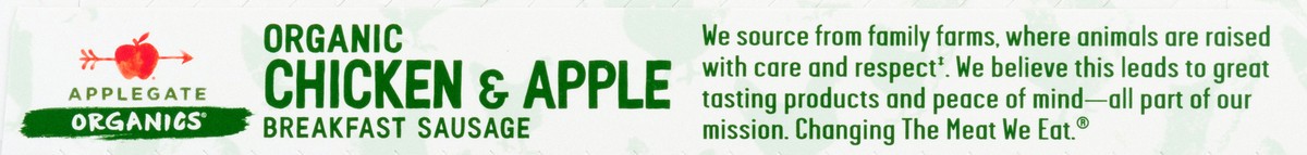 slide 5 of 7, Applegate Organic Chicken & Apple Breakfast Sausage (Frozen), 10 ct; 7 oz
