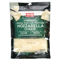 Weis Quality Mozzarella  Whole Milk Shredded Cheese