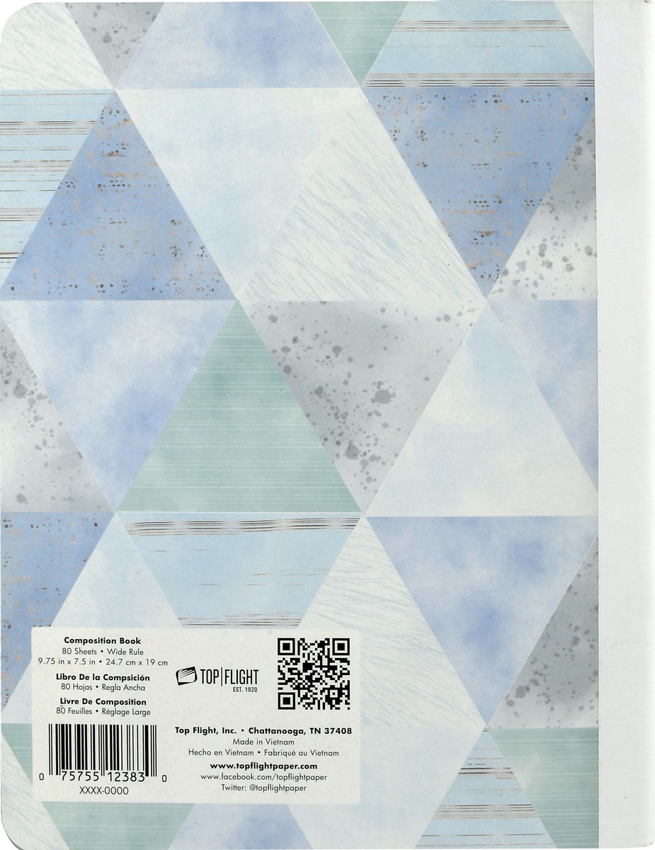 slide 9 of 9, Top Flight 80 Sheets Wide Rule Composition Book 1 ea, 1 ct