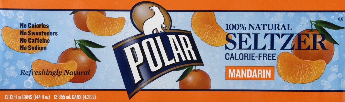 slide 6 of 9, Polar Mandarin Seltzer 12 ea, 12 ct