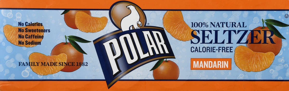 slide 8 of 9, Polar Mandarin Seltzer 12 ea, 12 ct