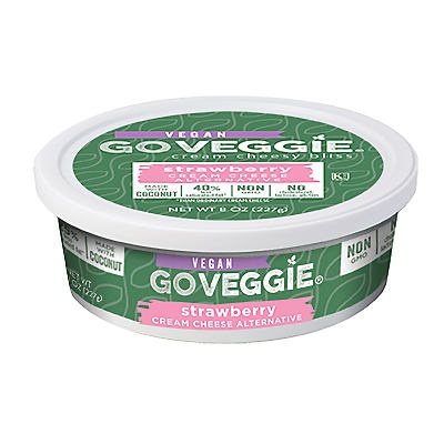 slide 1 of 1, GO VEGGIE Vegan Strawberry Cream Cheese Alternative, 8 oz