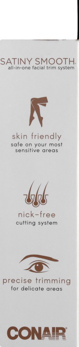 slide 4 of 10, Conair Satiny Smooth All-in-One Facial Trim System 1 ea, 1 ct