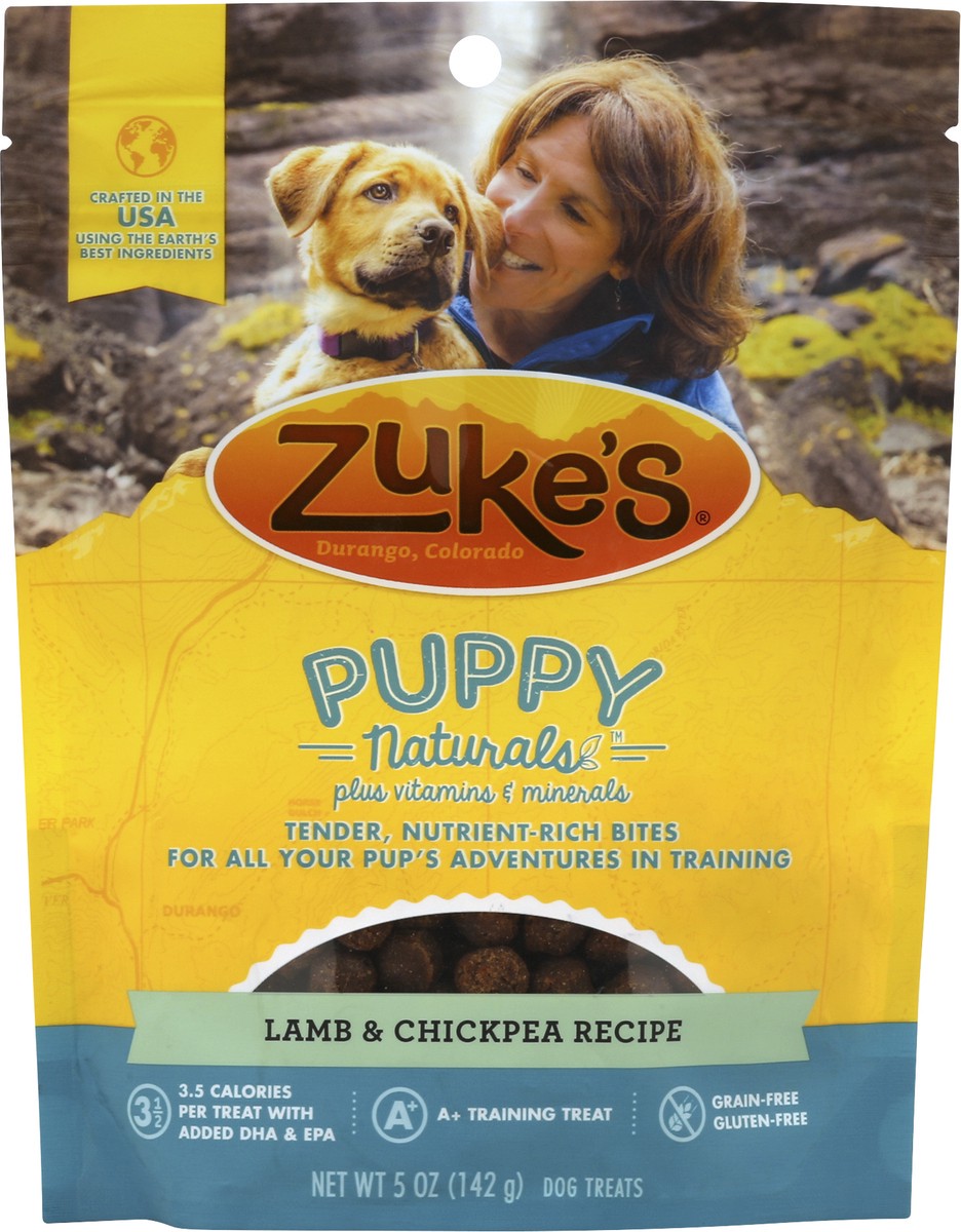 slide 5 of 7, Zuke's Zuke''s Puppy Naturals Bag of Soft Puppy Treats for Training, Natural Dog Treats Bites With Lamb Recipe, 5 oz