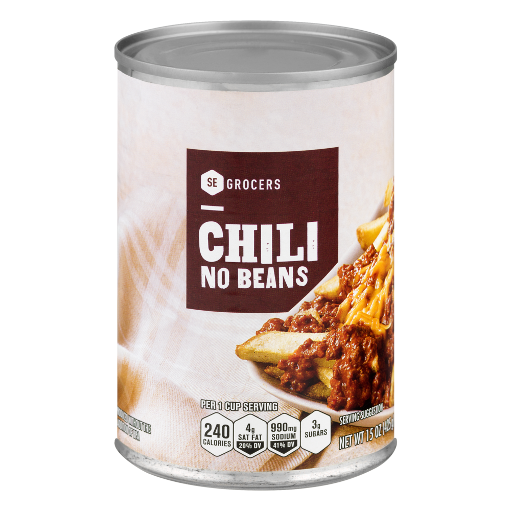 slide 1 of 1, SE Grocers Chili No Beans, 15 oz