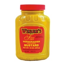 slide 1 of 1, Weber's Horseradish Mustard, 16 oz