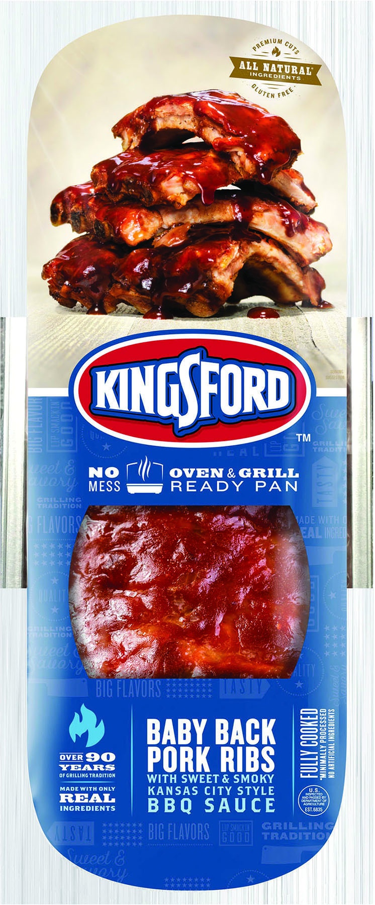 slide 1 of 1, Kingsford Sweet Smok Baby Back Ribs, 24 oz