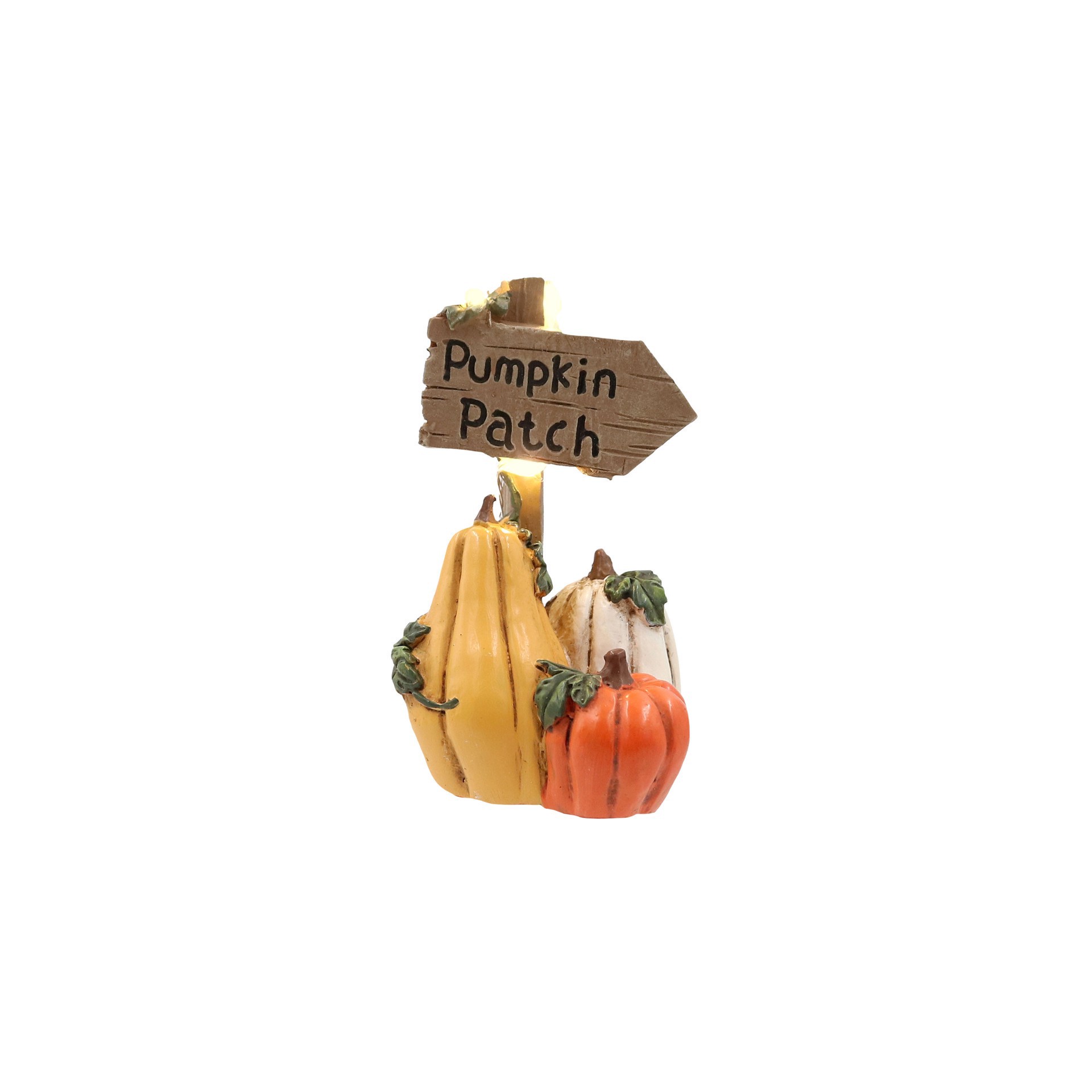 slide 4 of 4, Mini Led Pumpkin Patch Sign Decoration By Ashland, 2.98 in x 1.89 in x 1.78 in