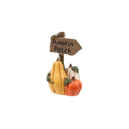 slide 1 of 4, Mini Led Pumpkin Patch Sign Decoration By Ashland, 2.98 in x 1.89 in x 1.78 in