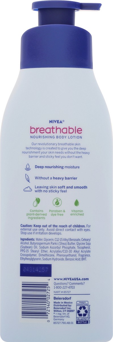 slide 5 of 9, Nivea Breathable Nourishing Tropical Breeze Body Lotion 13.5 oz, 13.5 fl oz