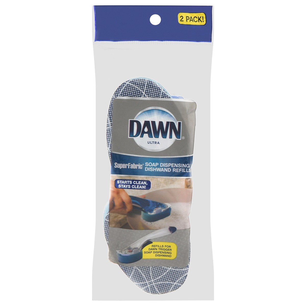 slide 1 of 10, Dawn Refill Dishwand No-Drip Super Fabric, 1 ct